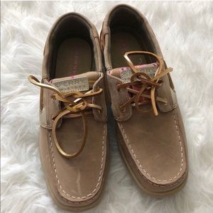 Sperry boat shoes top siders plaid 5 brown NWOT sperries work shoes loafers
